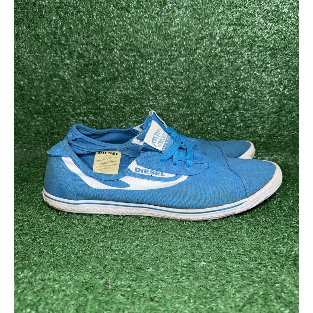 Diesel Shoes Mens Size 10.5 US EUR 44 Blue White Casual Comfort Luxury Sneakers